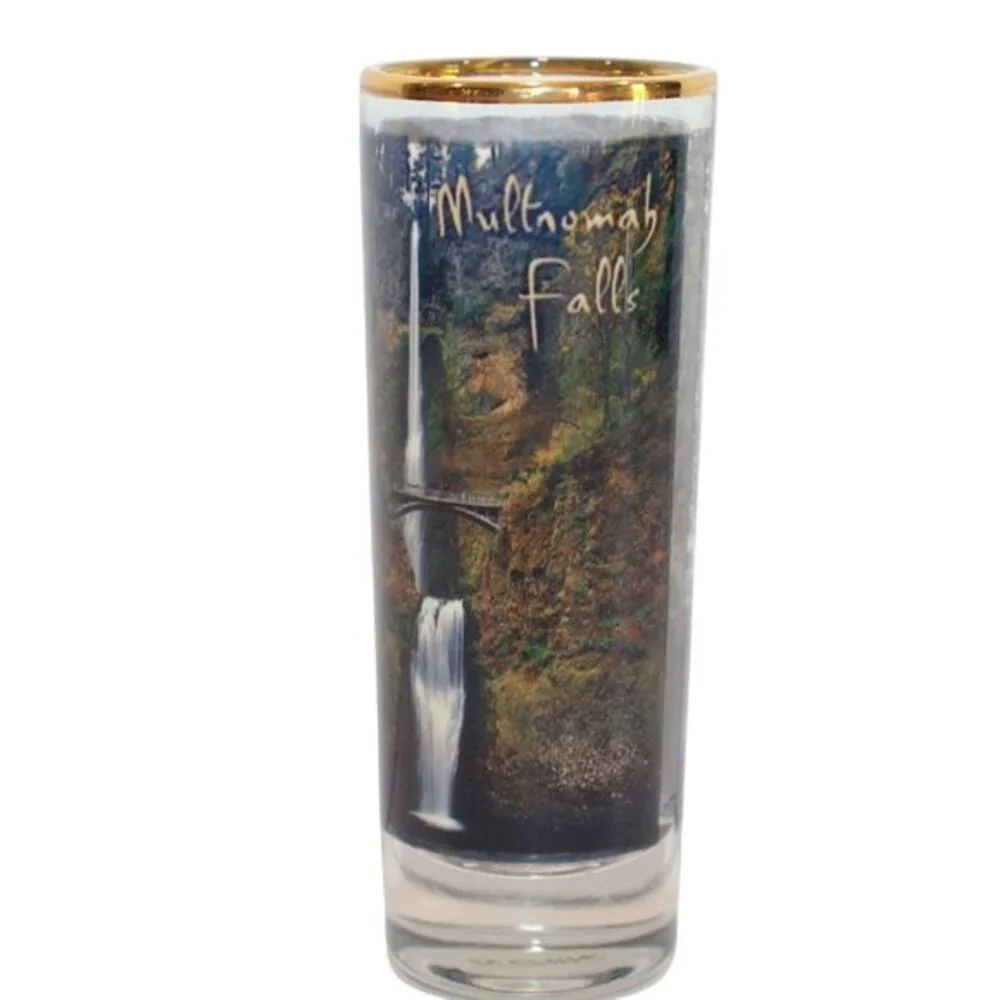 Shot Glass Multnomah‎ Falls Oregon Waterfall Fall W